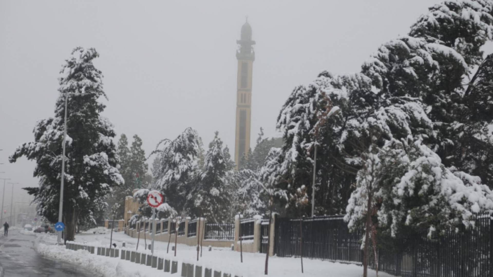 ثلوج في العاصمة عمان في شتاء العام الماضي