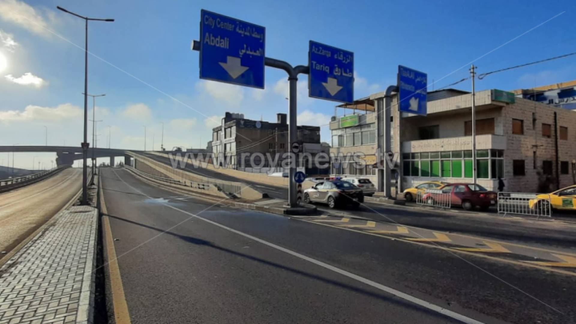 صورة لجسر المدينة الرياضية قبل فتحه