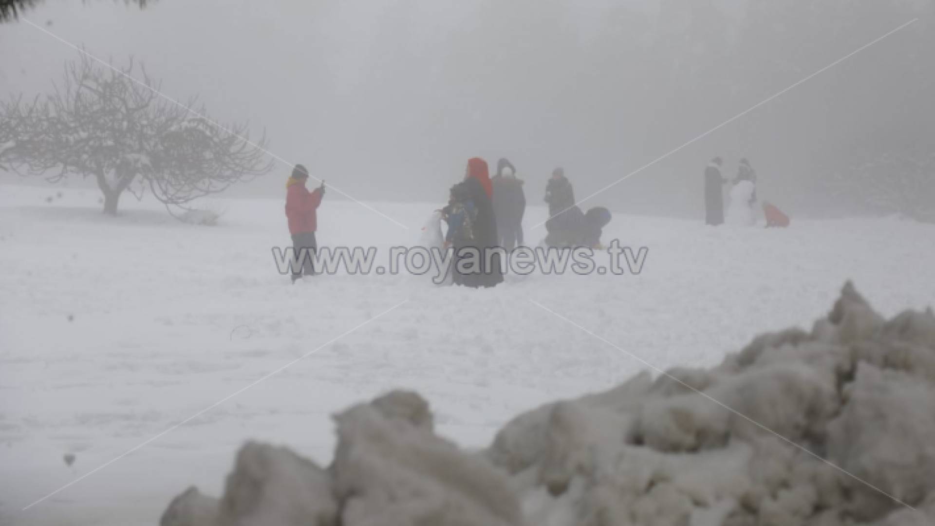 ثلوج في العاصمة عمان في شتاء العام الماضي