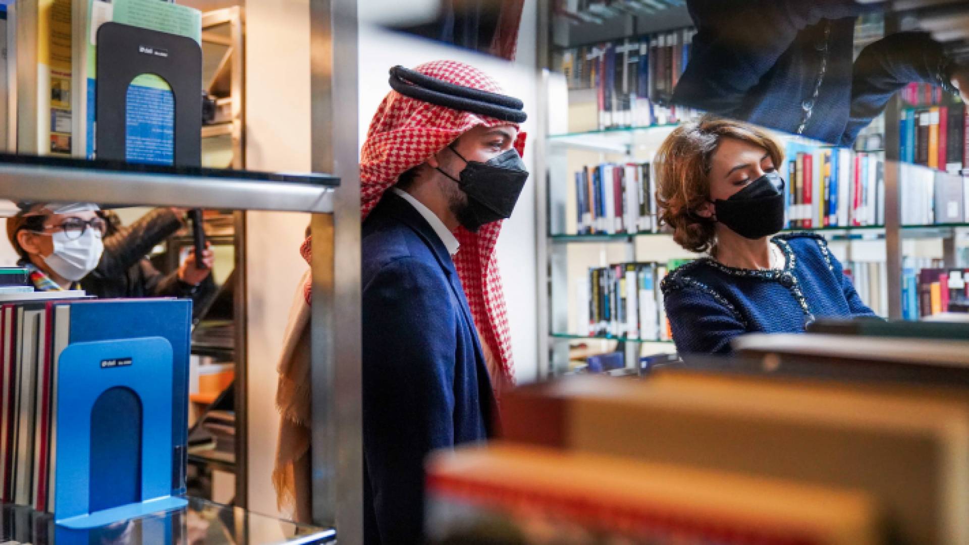 ولي العهد، سمو الأمير الحسين بن عبد الله الثاني ومؤسسة معهد الإعلام الأردني، سمو الأميرة ريم علي