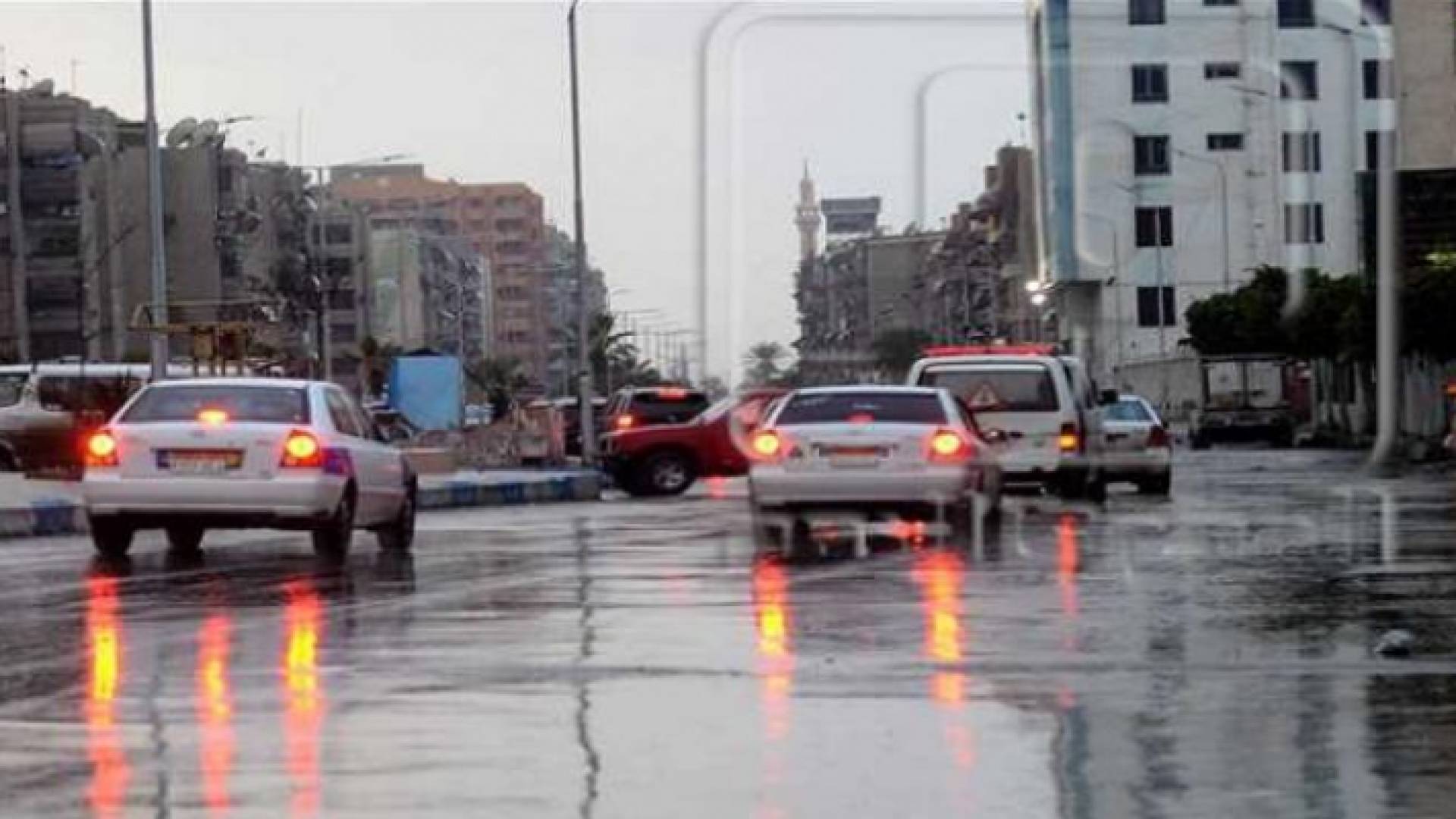 أمطار في أحد شوارع مصر