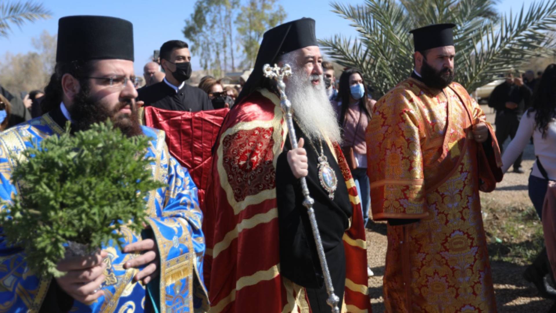 من احتفال الكنيسة الأرثوذكسية الرومية بعيد "الغطاس"