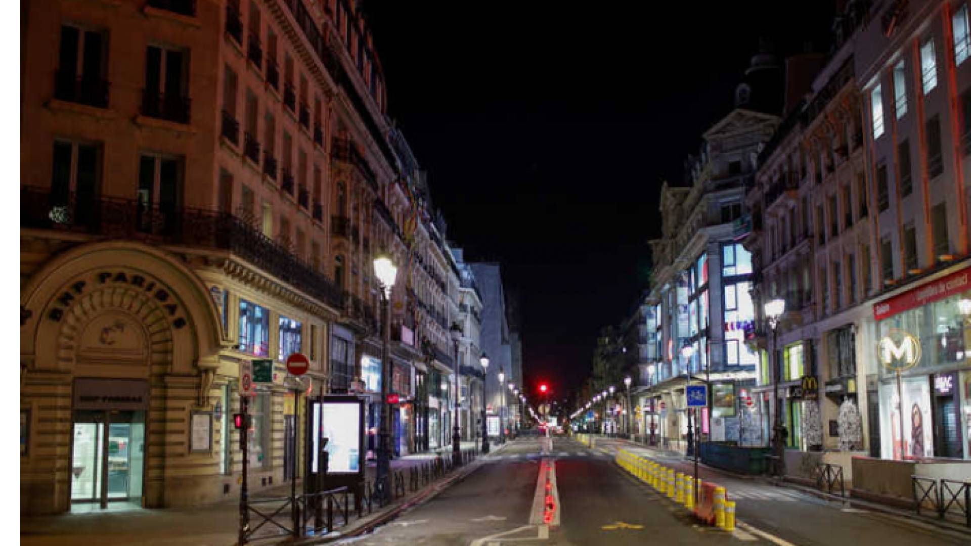 شارع في أحد الدول الأوروبية خلال الحظر