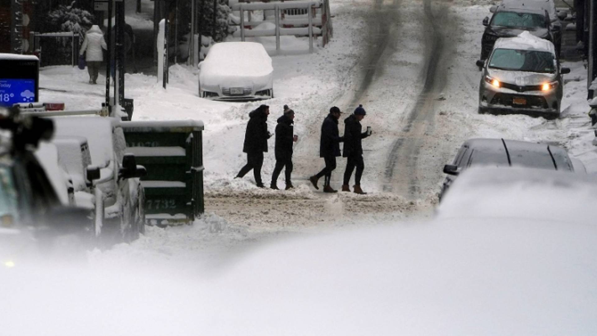 اثار العاصفة الثلجية في بوسطن