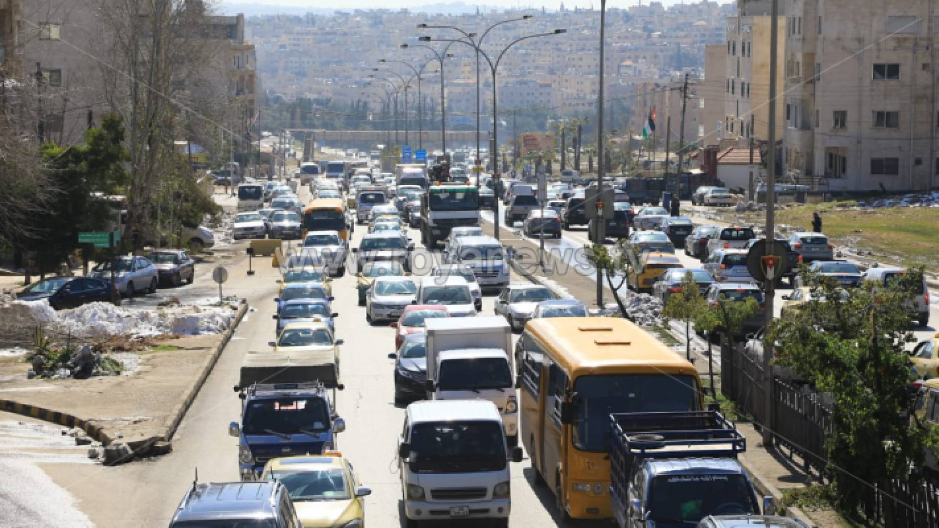 ازمات سير في عمان الأحد