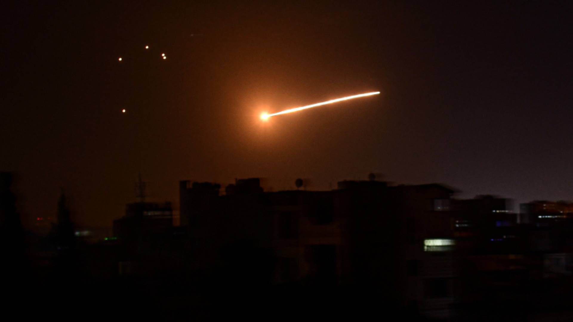 صاروخ أطلقه الاحتلال الإسرائيلي باتجاه دمشق