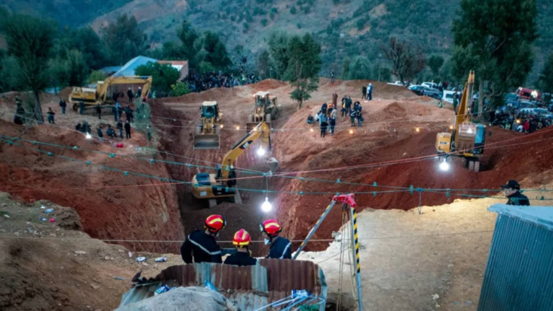 عمليات الحفر لانقاذ الطفل ريان