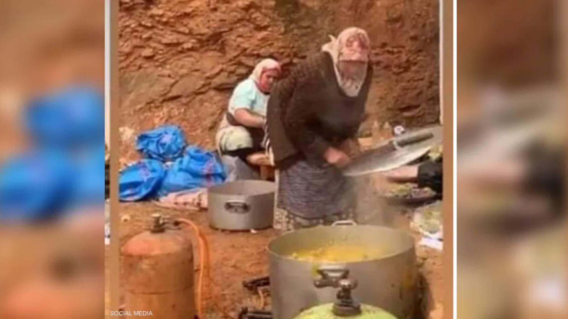 نساء قرية الطفل ريان يتطوعن لإطعام فرق الإنقاذ والصحفيين