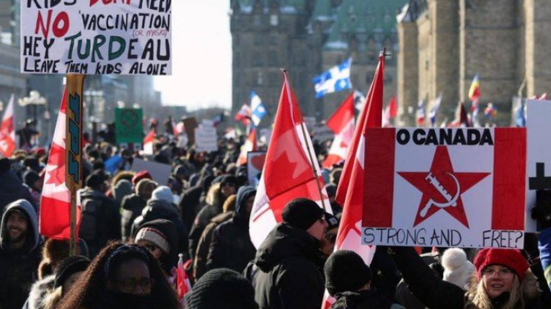 متظاهرون في العاصمة الكندية