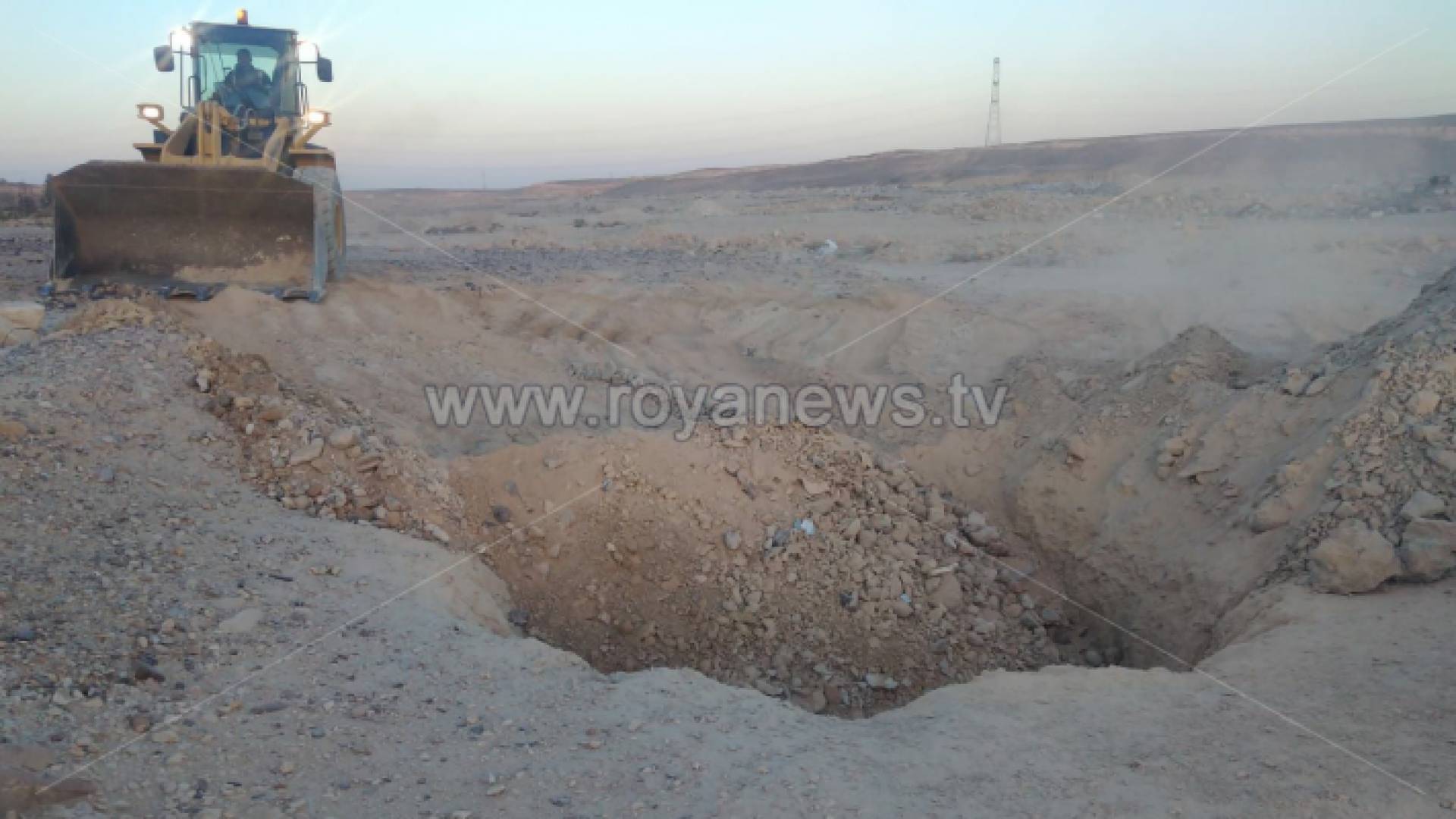 لحظة ردمإحدى الآبار