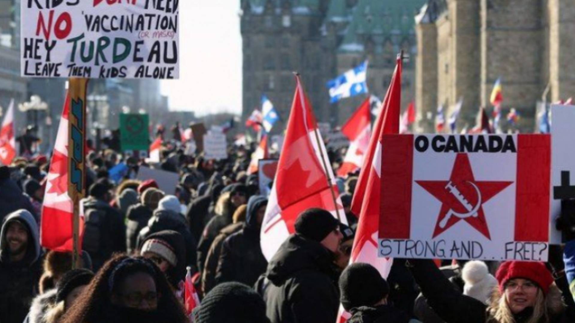 متظاهرون في العاصمة الكندية