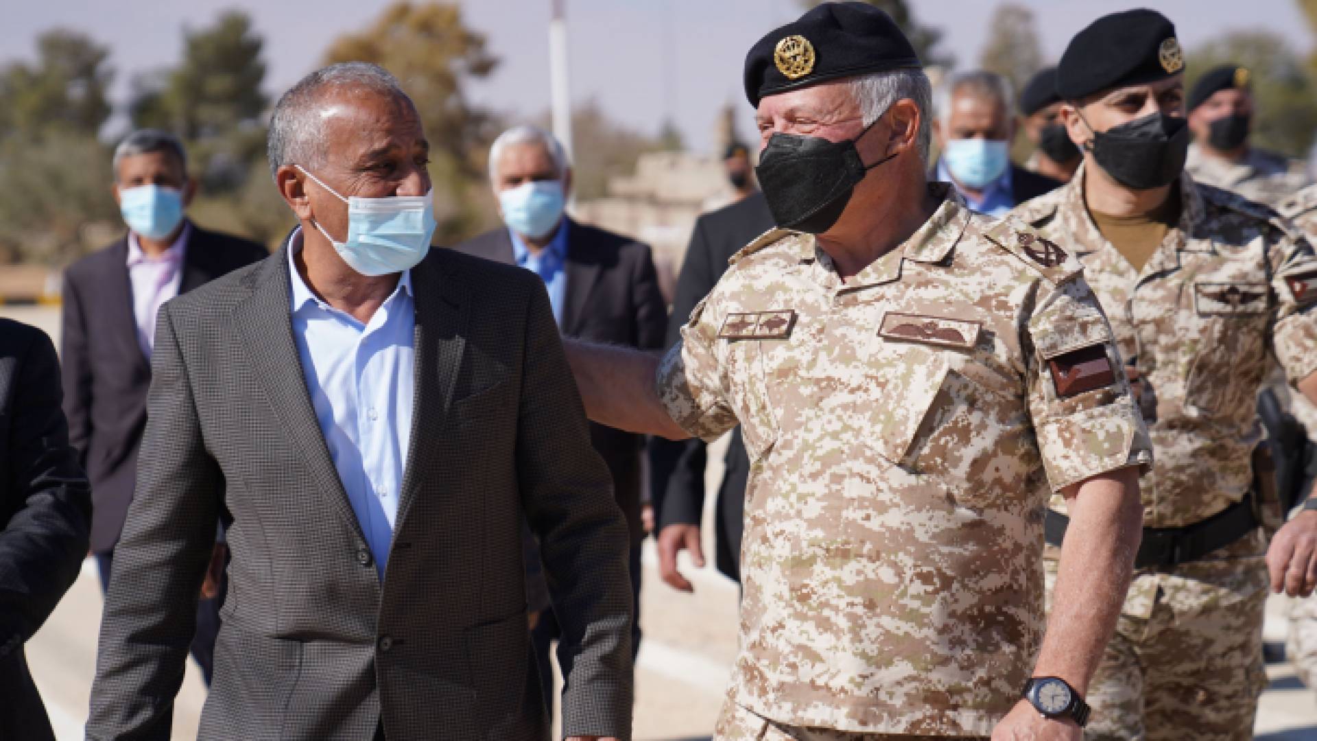 جلالة الملك عبد الله الثاني مع رفاق السلاح