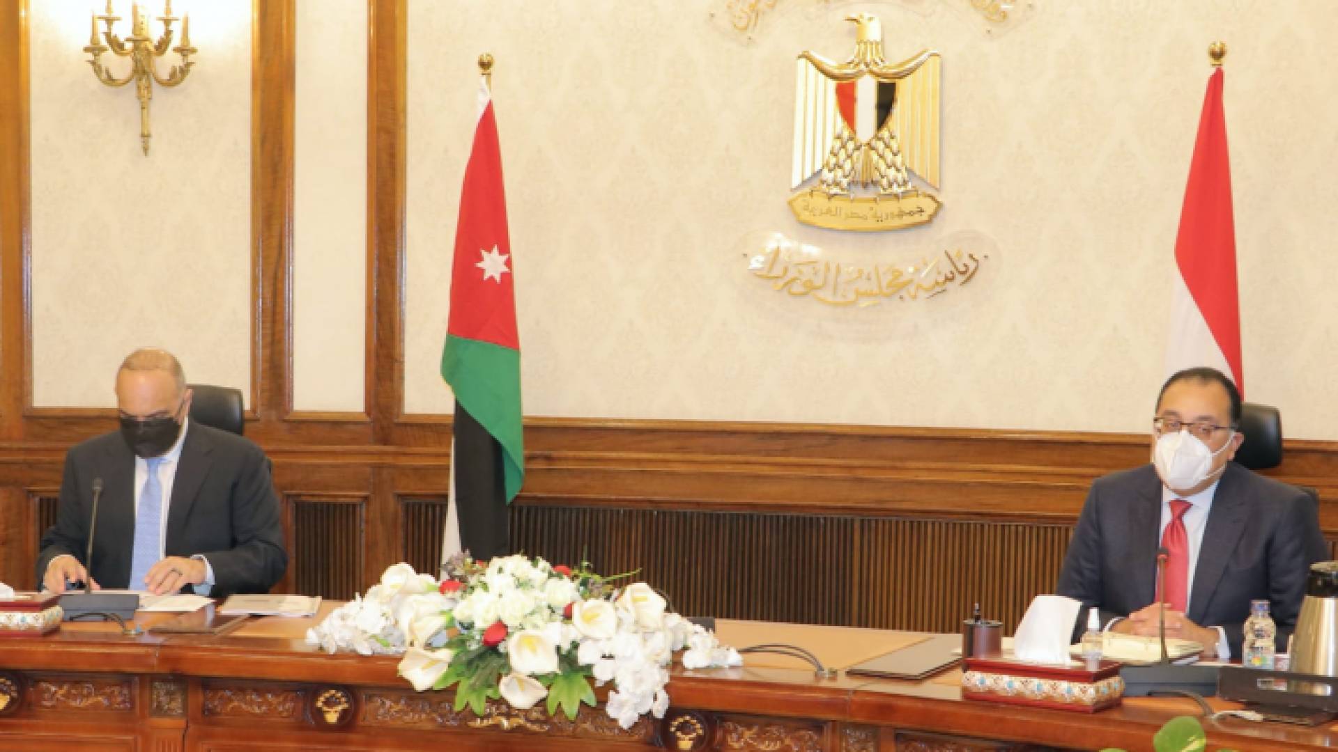 جانب من اجتماعات اللجنة العليا الأردنية المصرية المشتركة في القاهرة