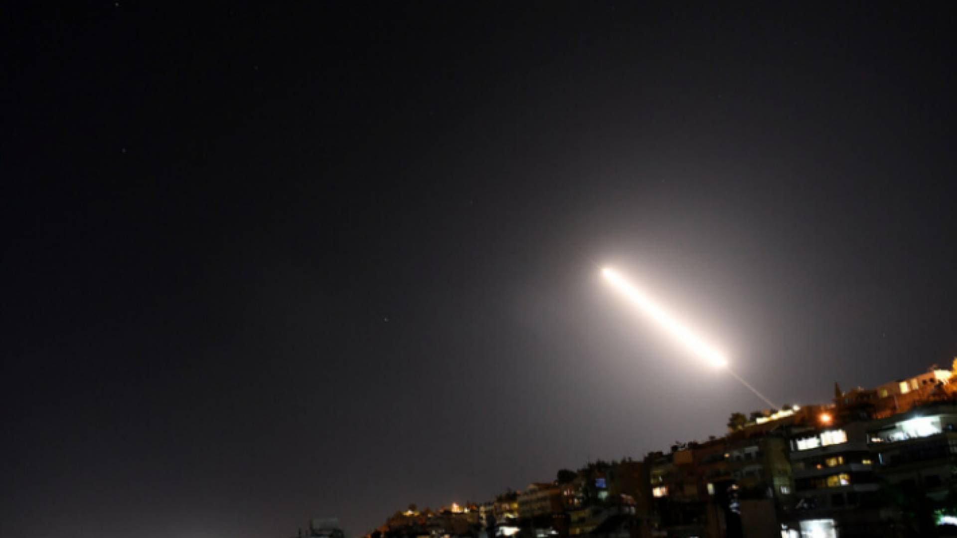 قذيفة موجهة نحو ريف دمشق أطلقها الاحتلال الإسرائيلي الأسبوع الماضي