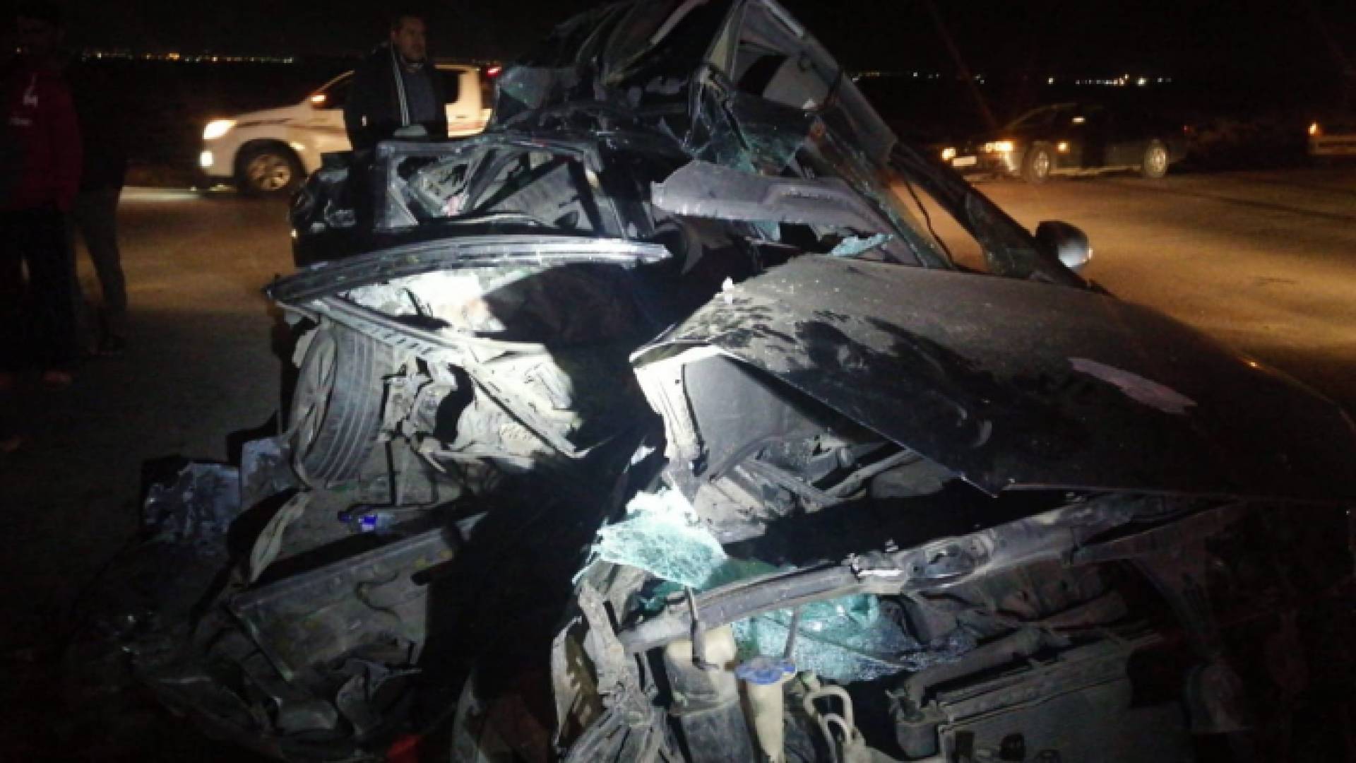 وفاة واربع اصابات في حادث سير مروع على في المفرق