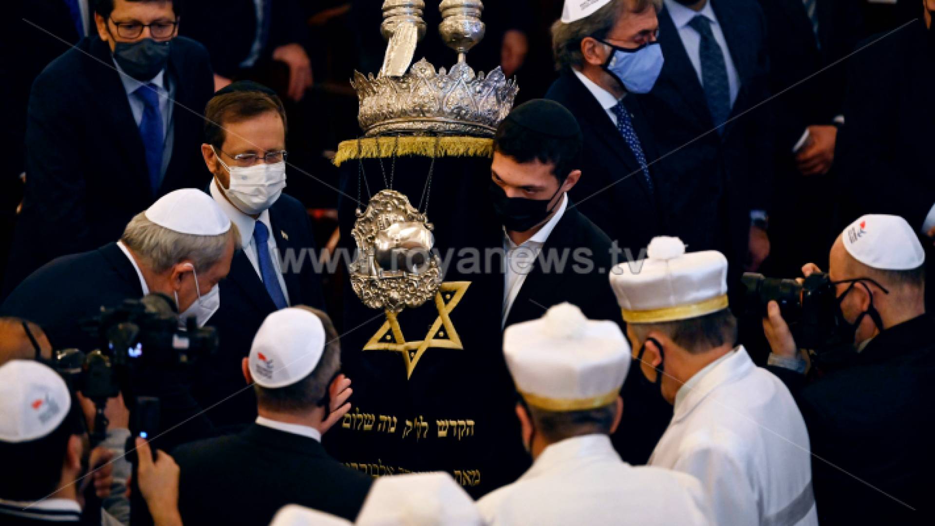 إسحق هرتسوغ مع الجالية اليهودية التركية في اسطنبول