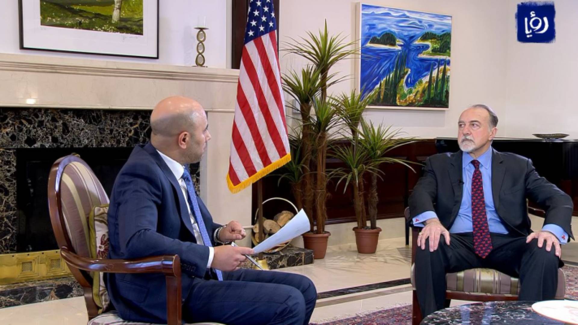 من مقابلة السفير الأمريكي لدى عمان هنري ووستر