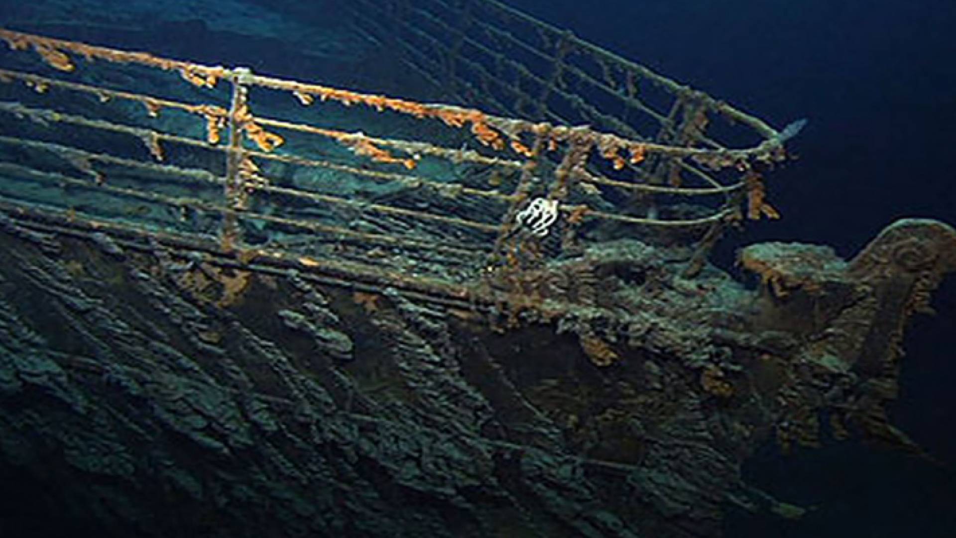 مقطع توضيحي لحطام "تيتانيك"