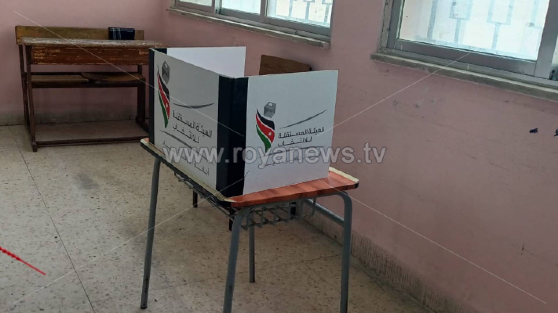 الصورة من احد مراكز الاقتراع