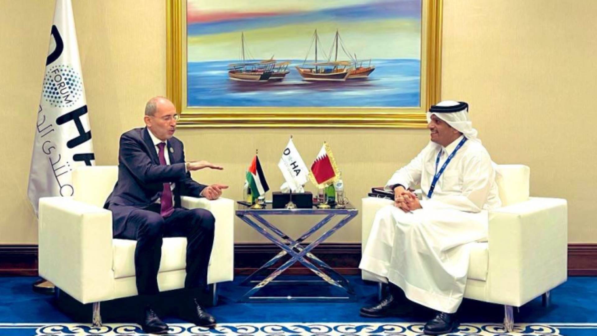 الصفدي والشيخ محمد بن عبد الرحمن آل ثاني