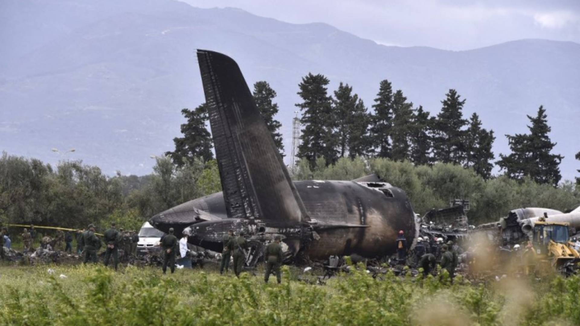 الطائرة عقب تحطمها