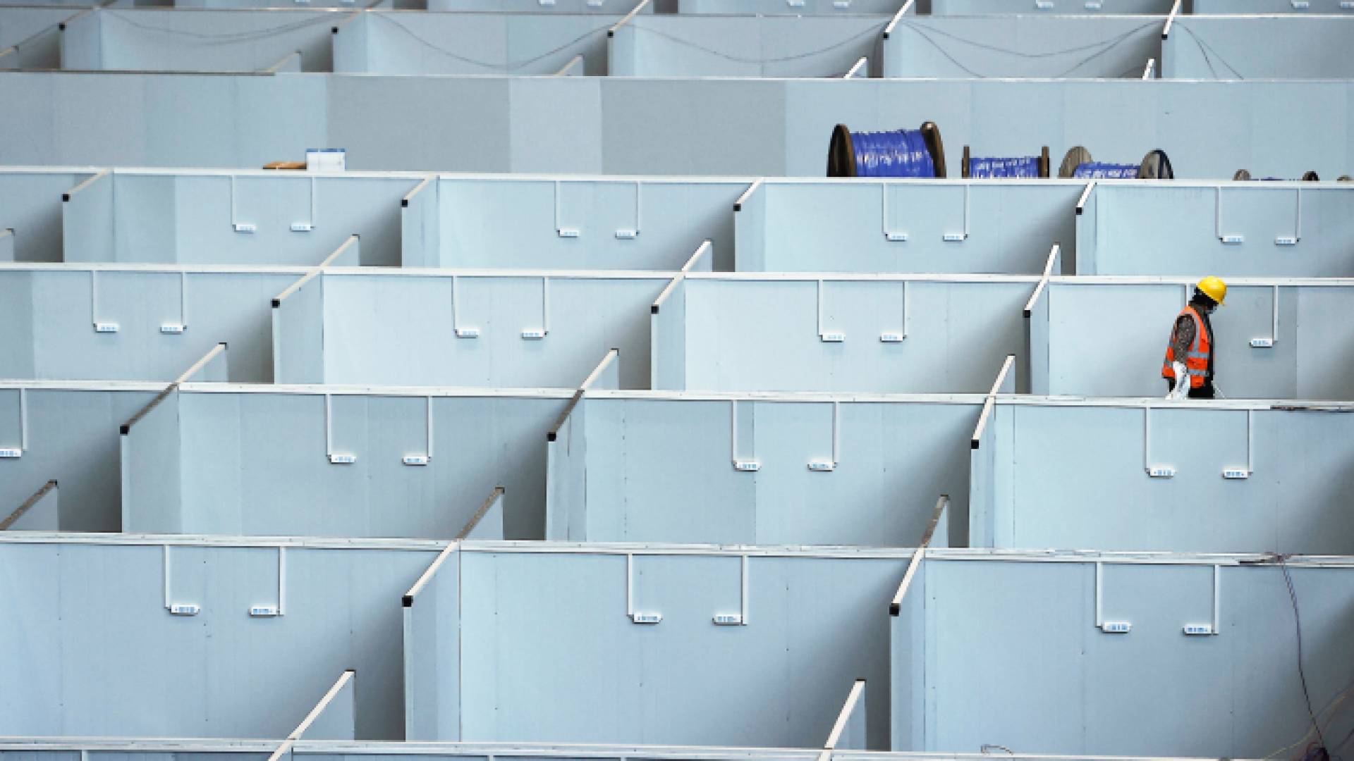 أحد المستشفيات المؤقتة في شنغهاي