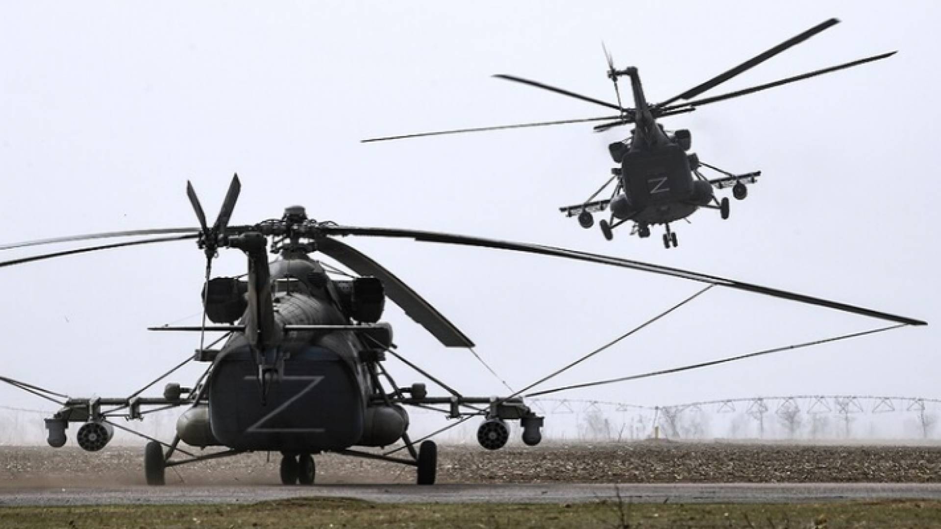 مروحيات حربية روسية في أوكرانيا