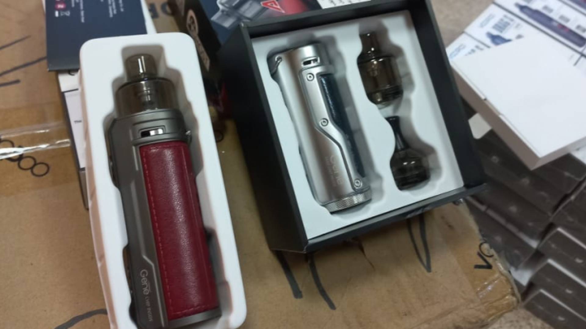 السجائر الإلكترونية التي تم ضبطها