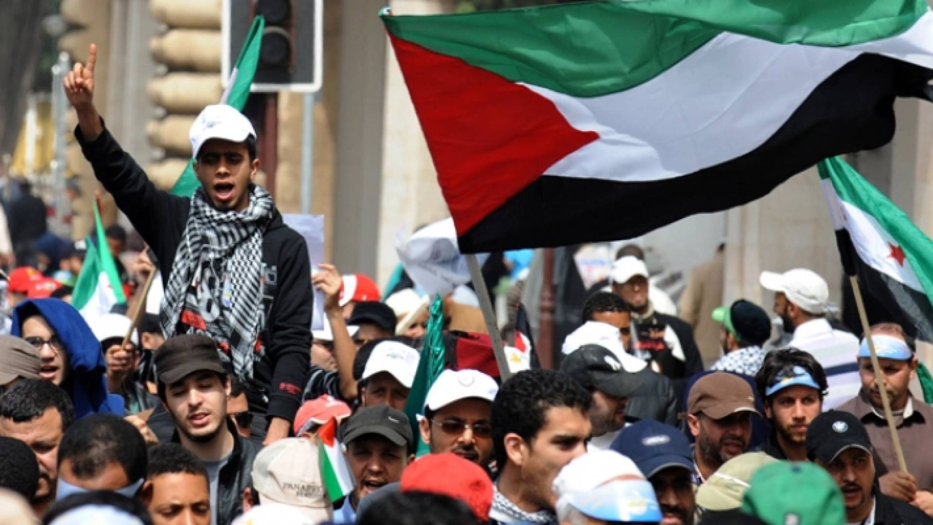 مسيرة في إحدى المدن الفلسطينية - أرشيفية