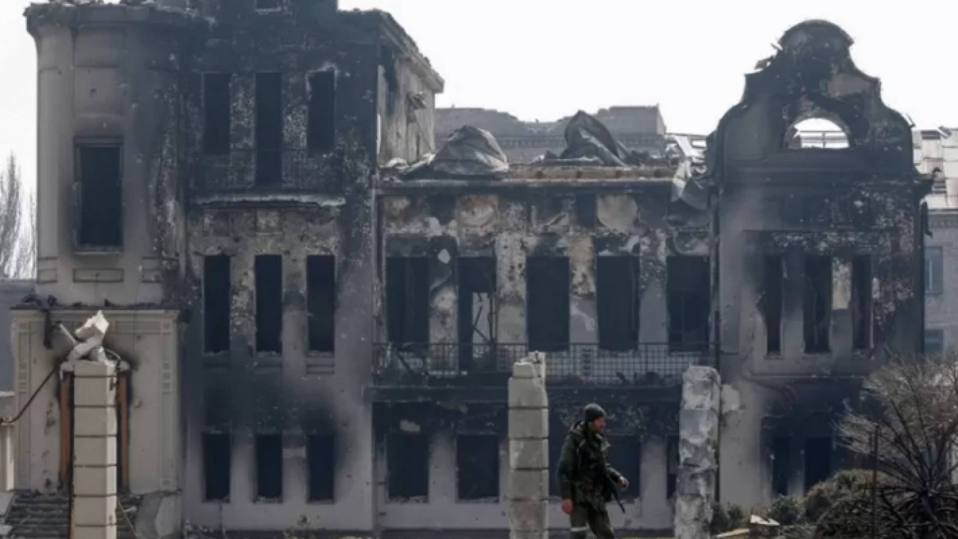 مبان مدمرة في مدينة ماريوبول