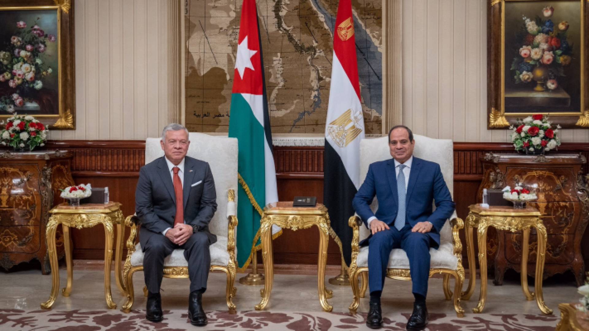 جلالة الملك عبد الله الثاني والرئيس المصري السيسي