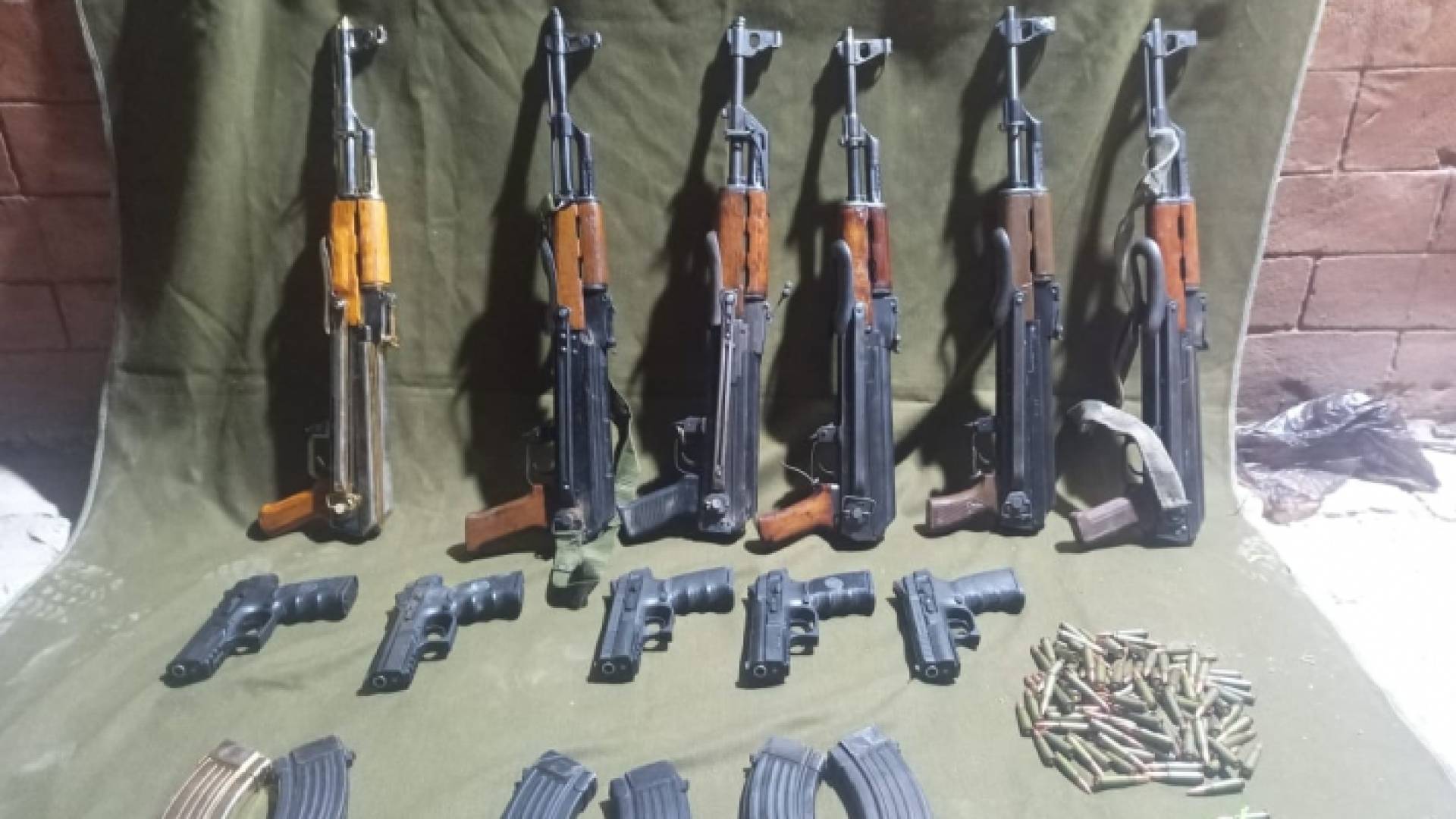 الأسلحة التي تم ضبطها