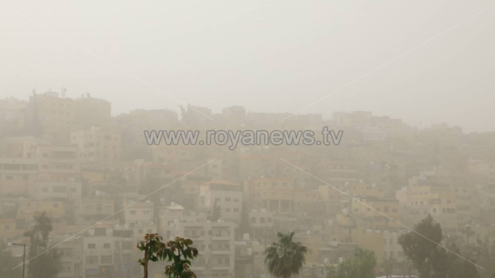 الرؤية محدودة في عمان بسبب الغبار الكثيف