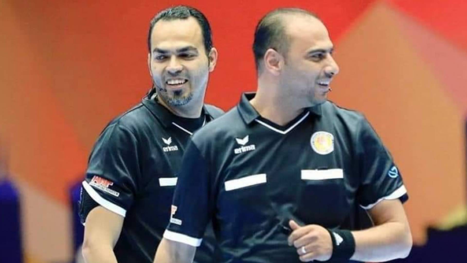 الحكمان الدوليان أكرم الزيات وياسر عواد