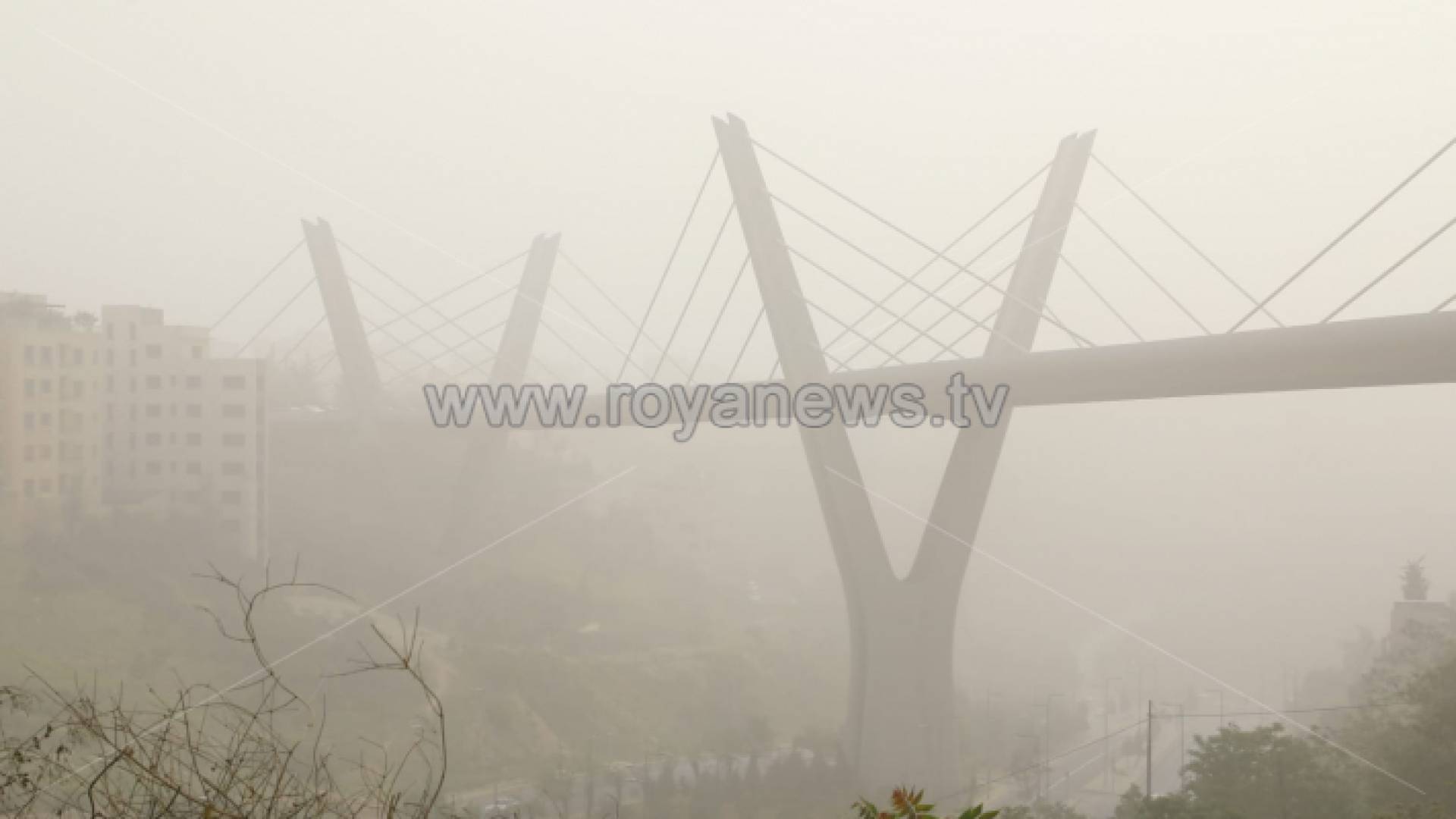 أجواء مغبرة في العاصمة عمان