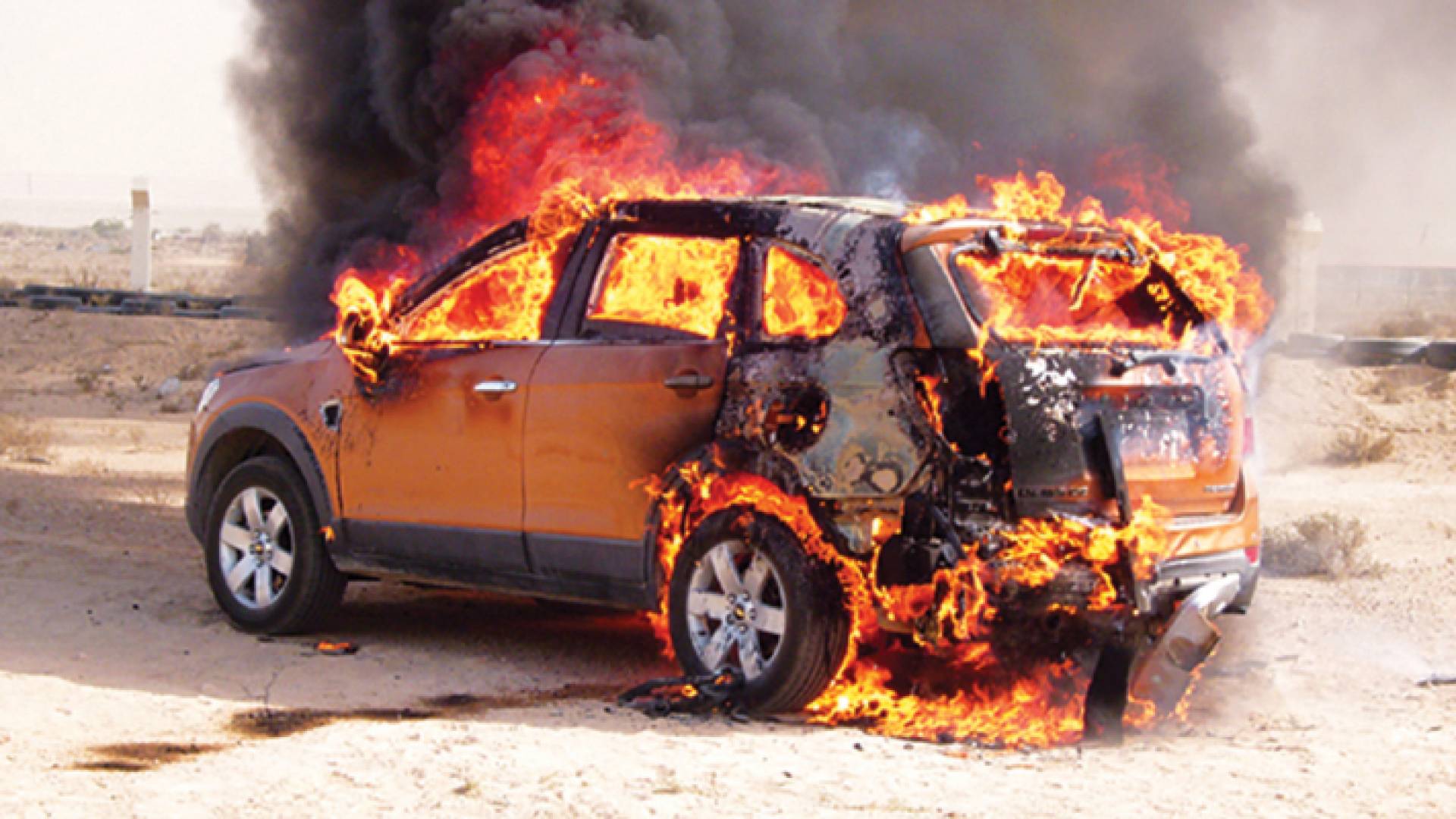 مركبة محترقة