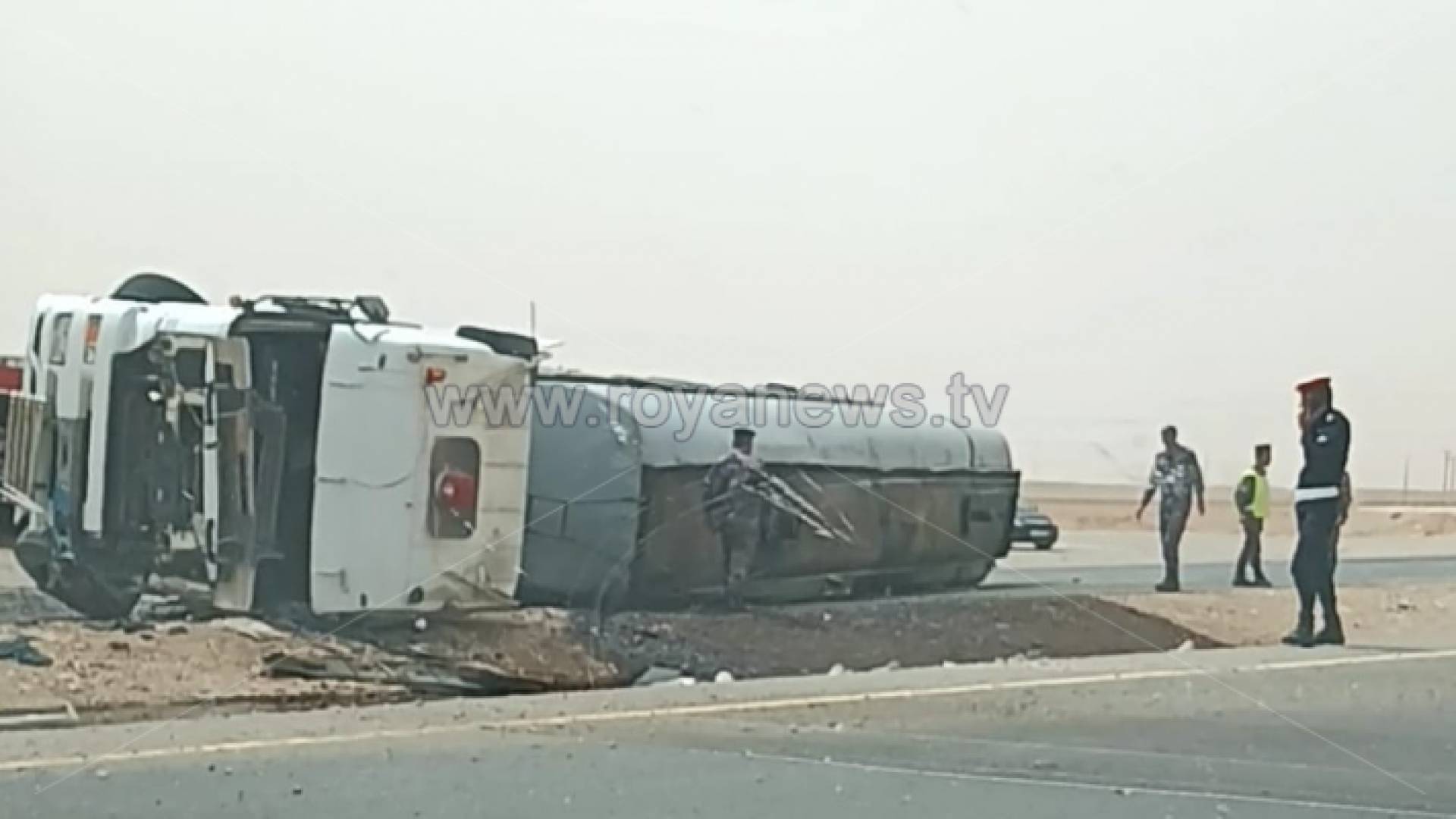 انقلاب صهريج على طريق الحسا