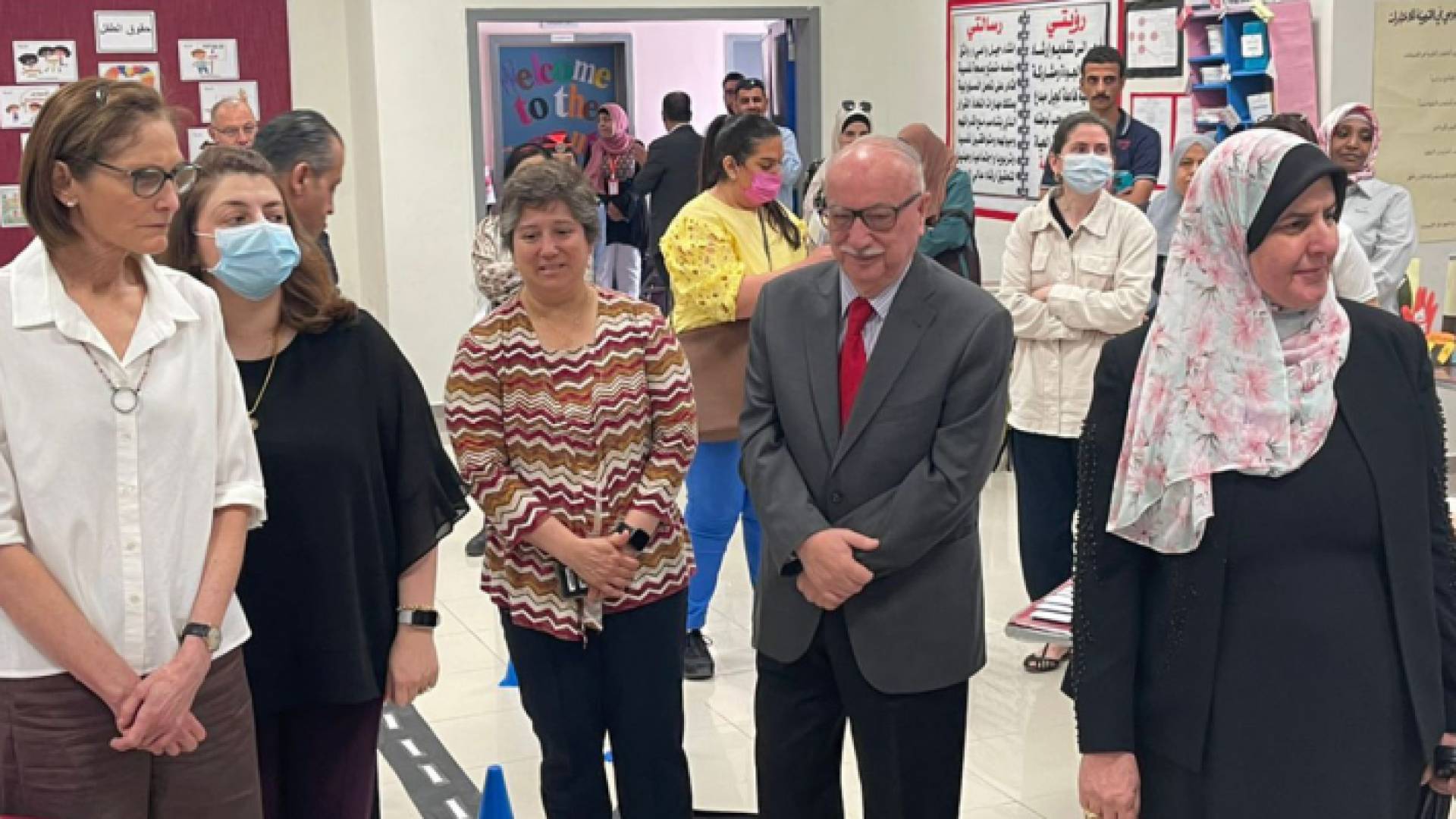 وزير الأشغال العامة والإسكان المهندس يحيى الكسبي خلال الجولة