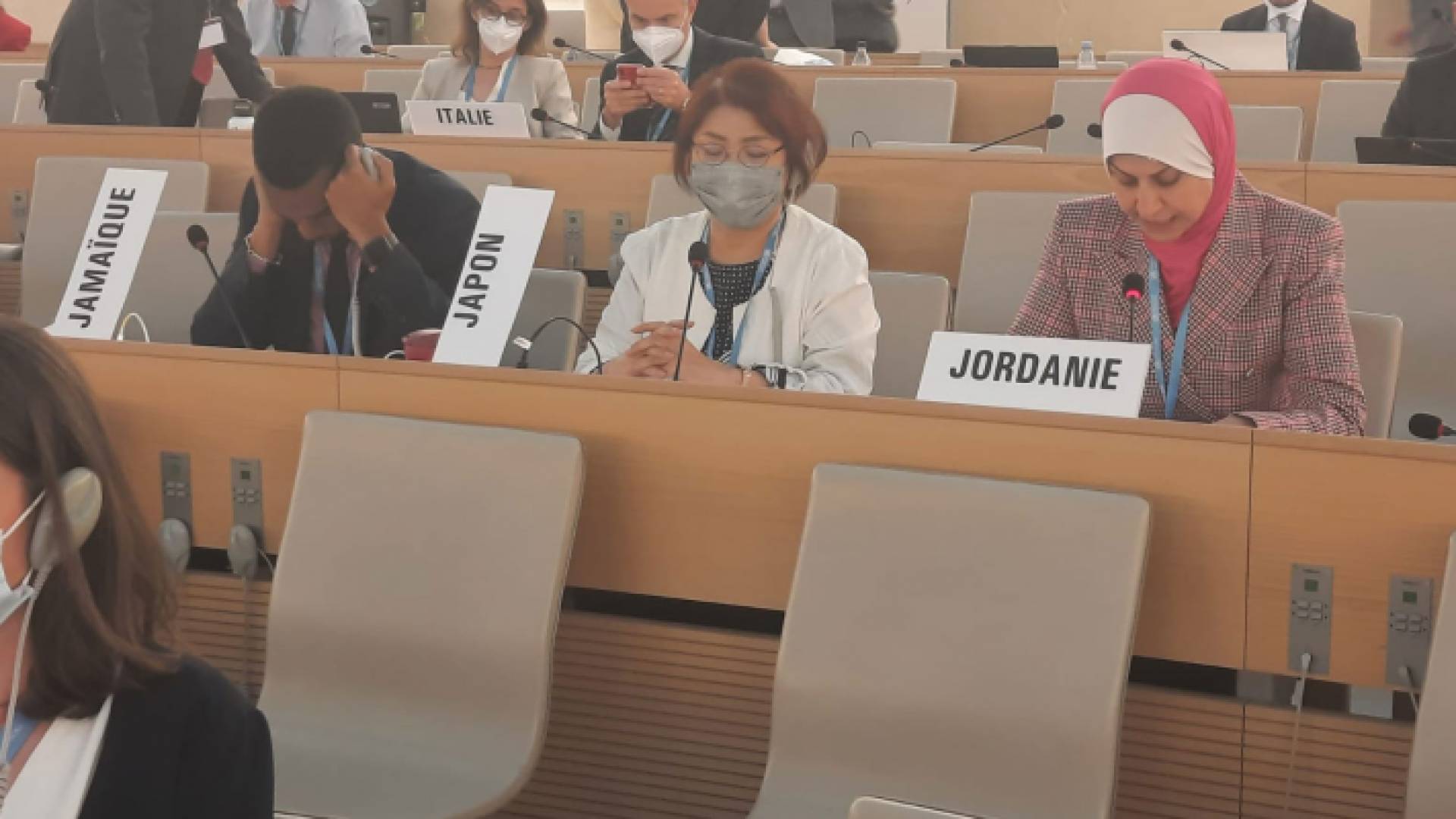 الدكتور إلهام خريسان خلال إلقائها الكلمة