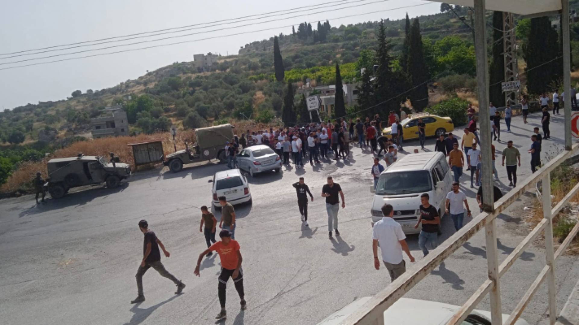 فلسطينيون في مواجهات مع الاحتلال في برقة