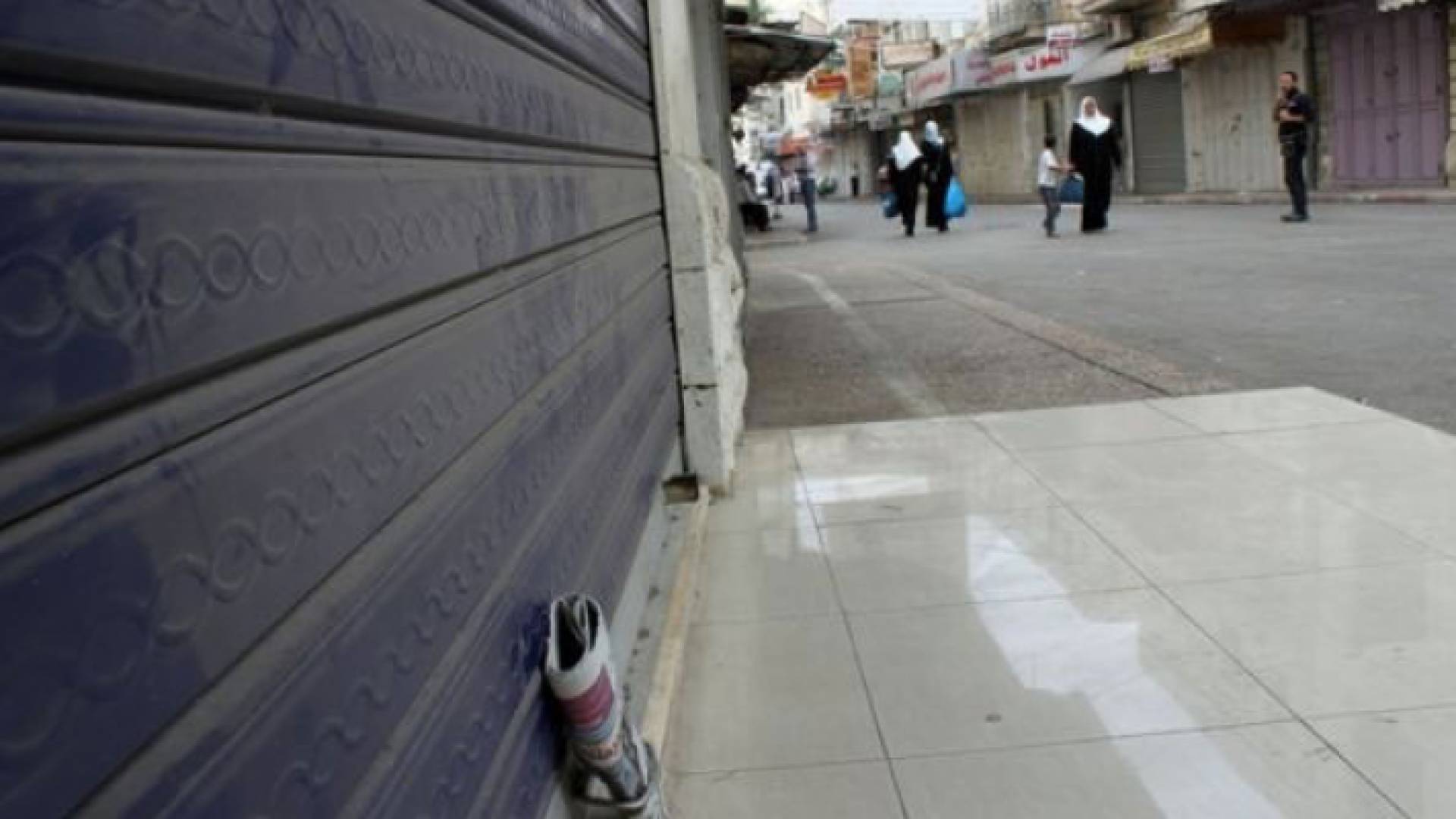 محل تجاري مغلق في بيت لحم