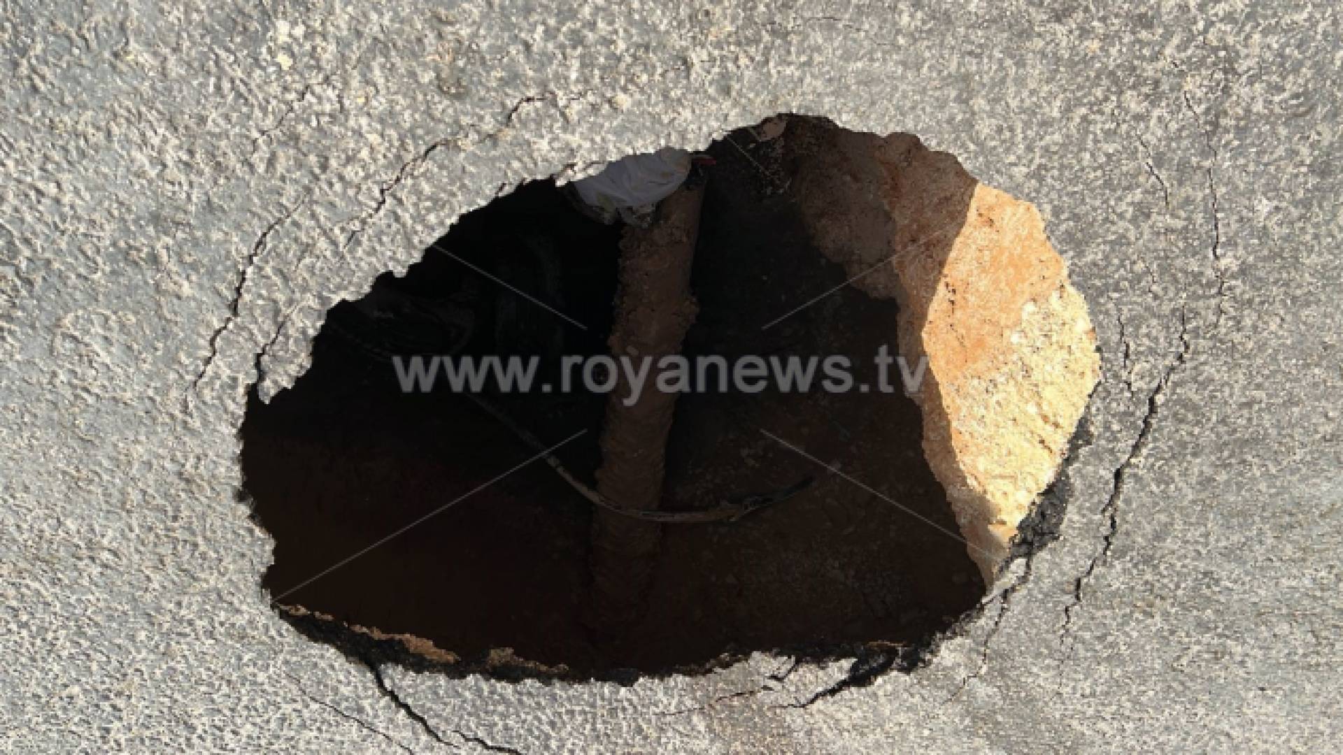 هبوط بشارع المستشفى في المفرق