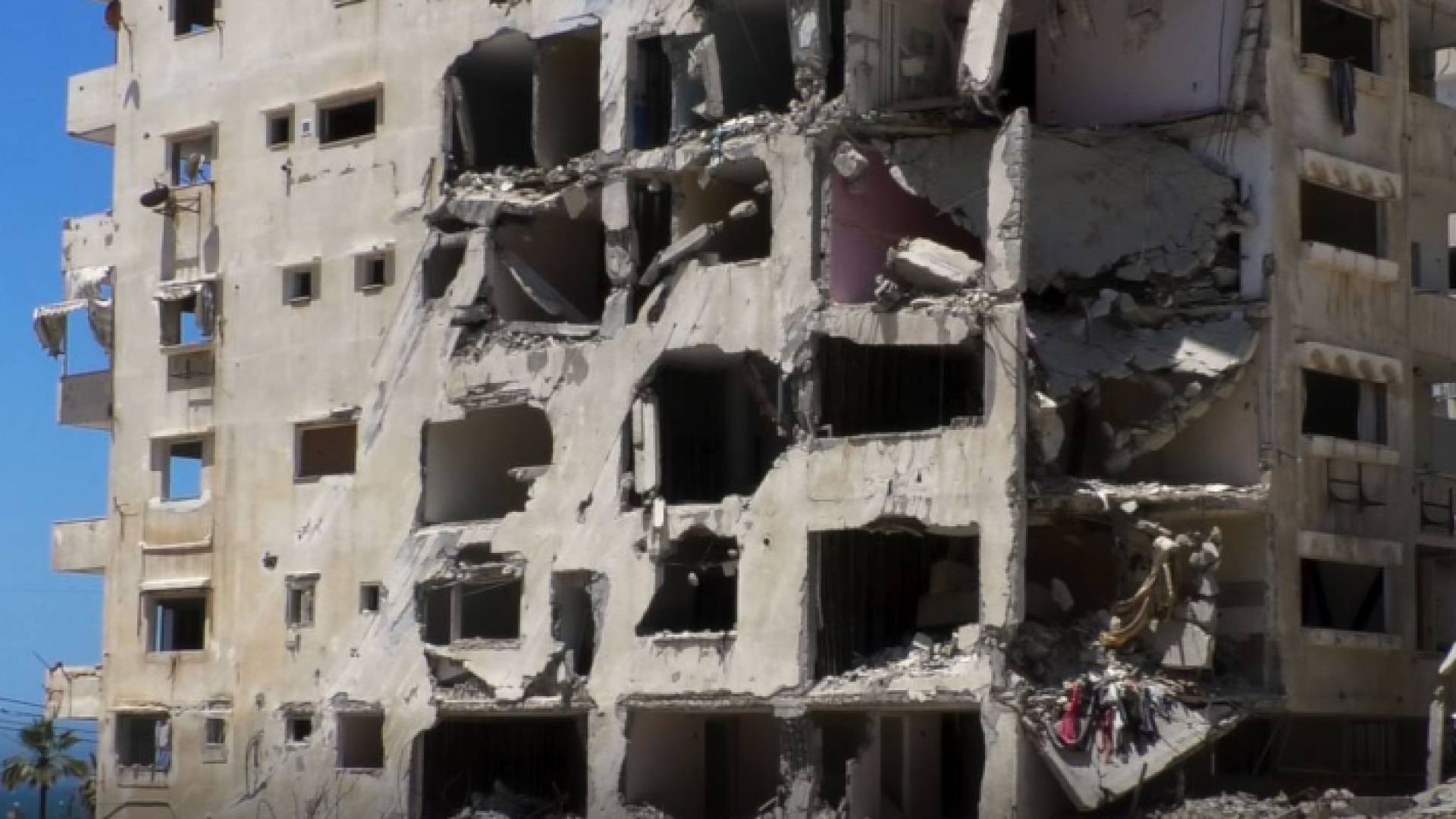 إحدى البنايات المدمرة في قطاع غزة بسبب الحرب