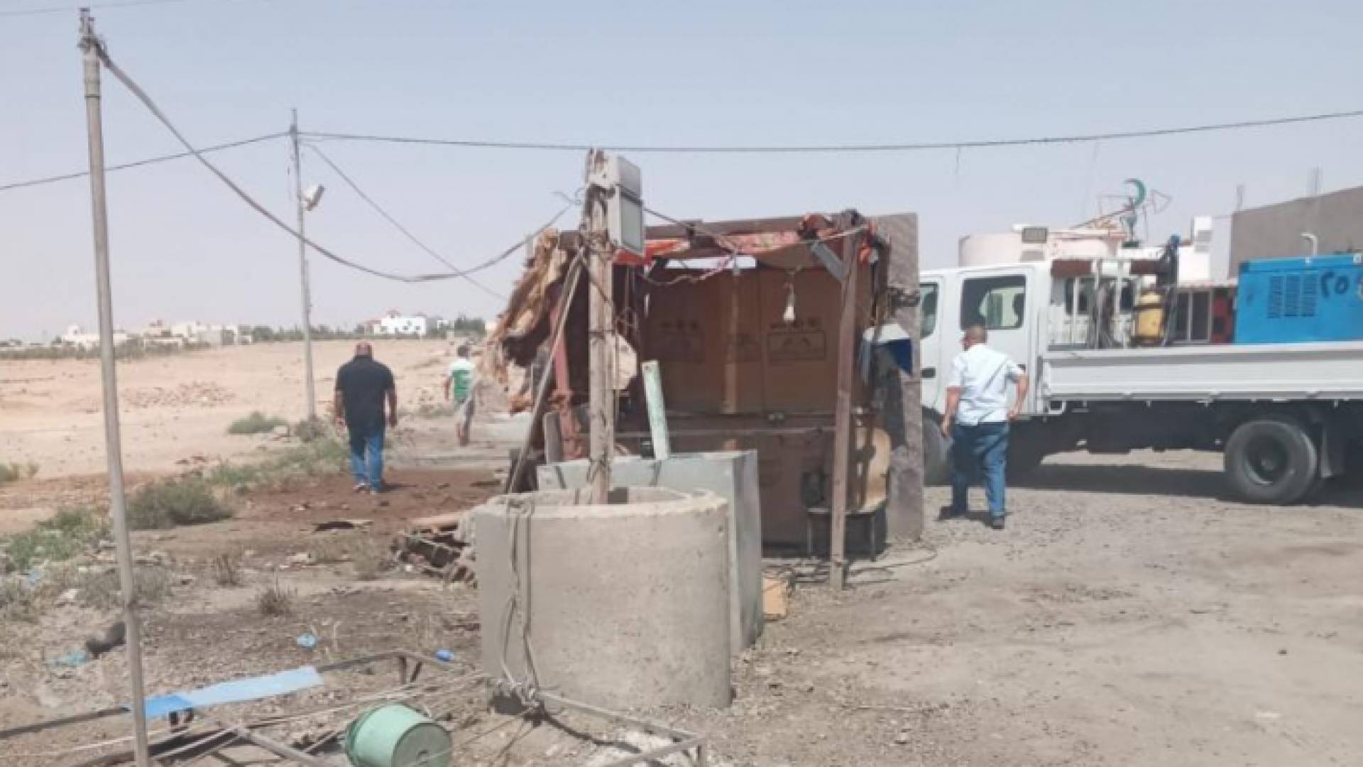 خلال عملية إزالة الاعتداء على المياه