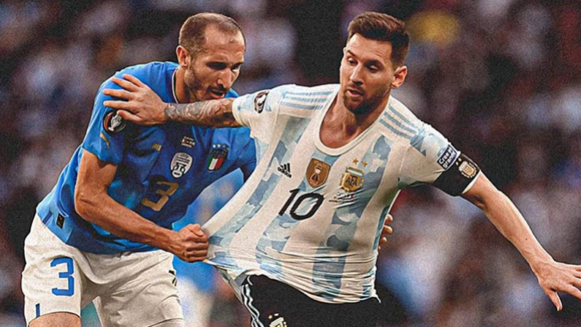 جانب من لقاء الأرجنتين وإيطاليا