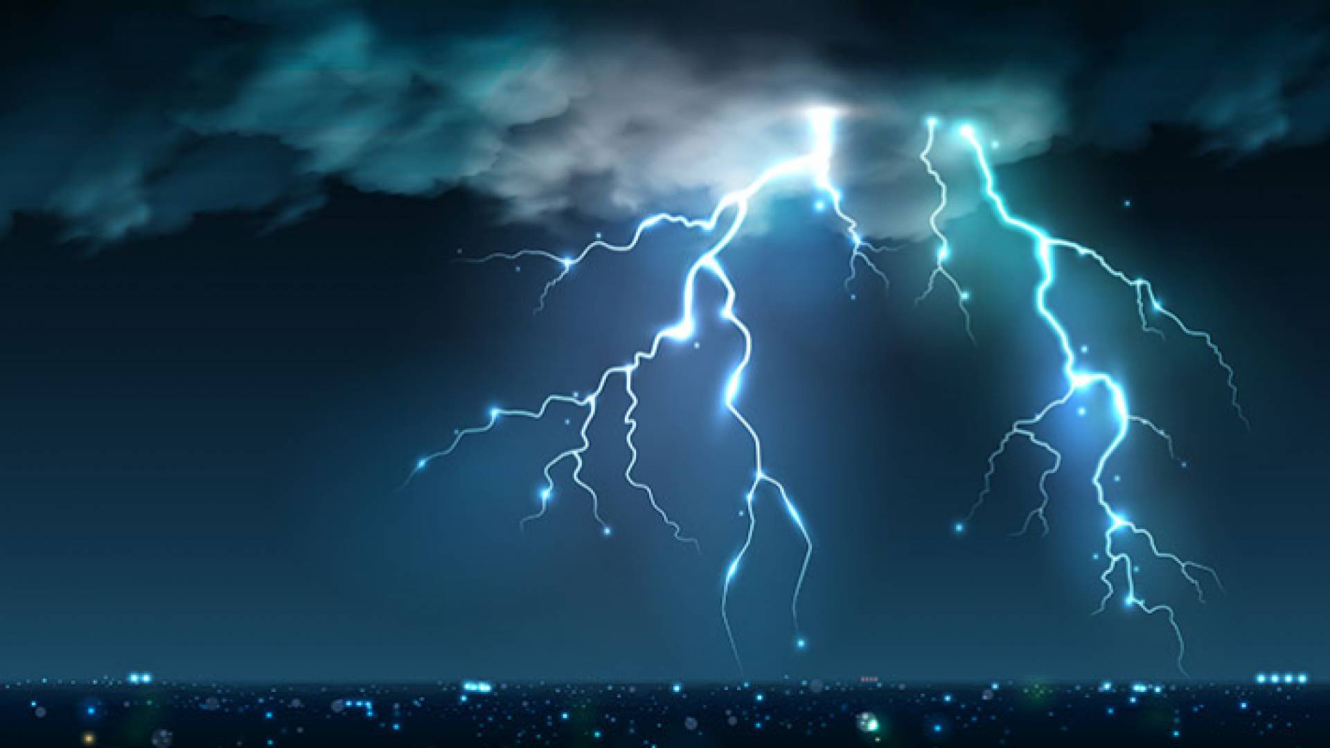 صورة توضيحية تظهر البرق من سحابة رعدية