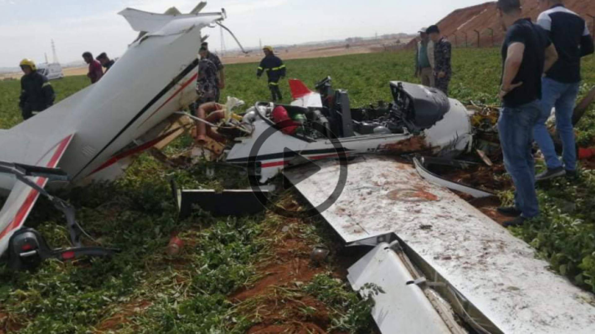 طائرة التدريب التابعة لسلاح الجو الملكي الأردني التي سقطت