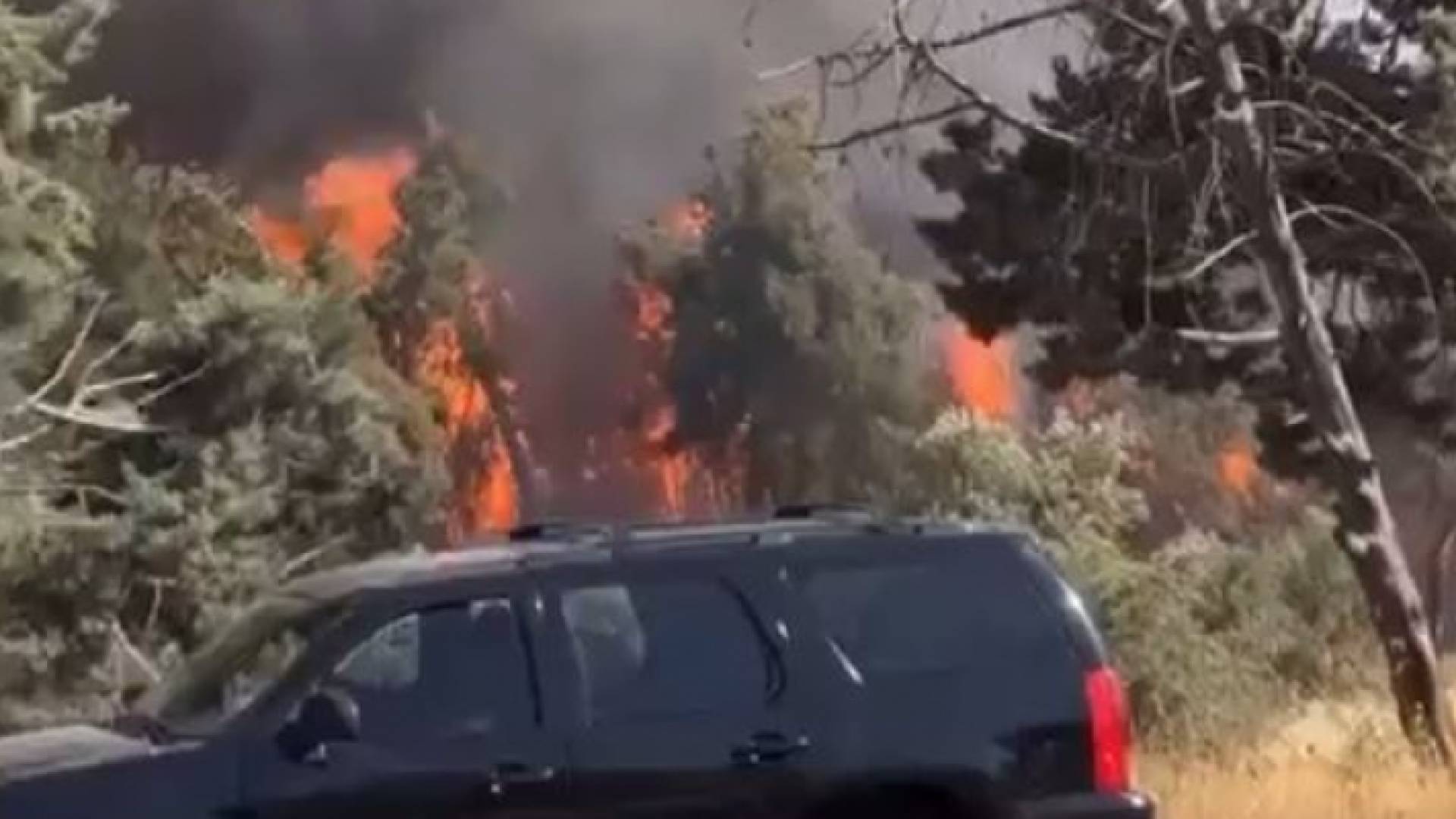 حريق في منطقة الحمر بعمان