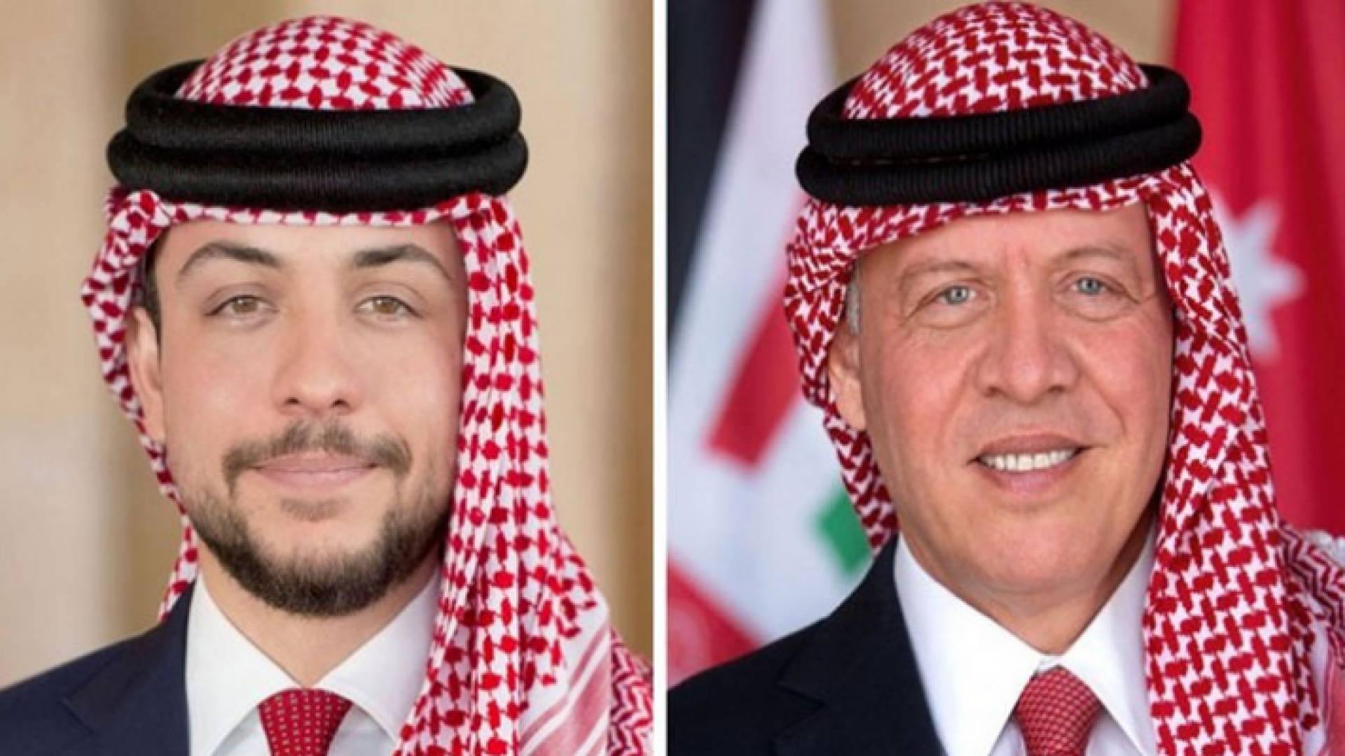 صورة لجلالة الملك عبد الله الثاني وولي العهد سمو الأمير الحسين بن عبد الله الثاني