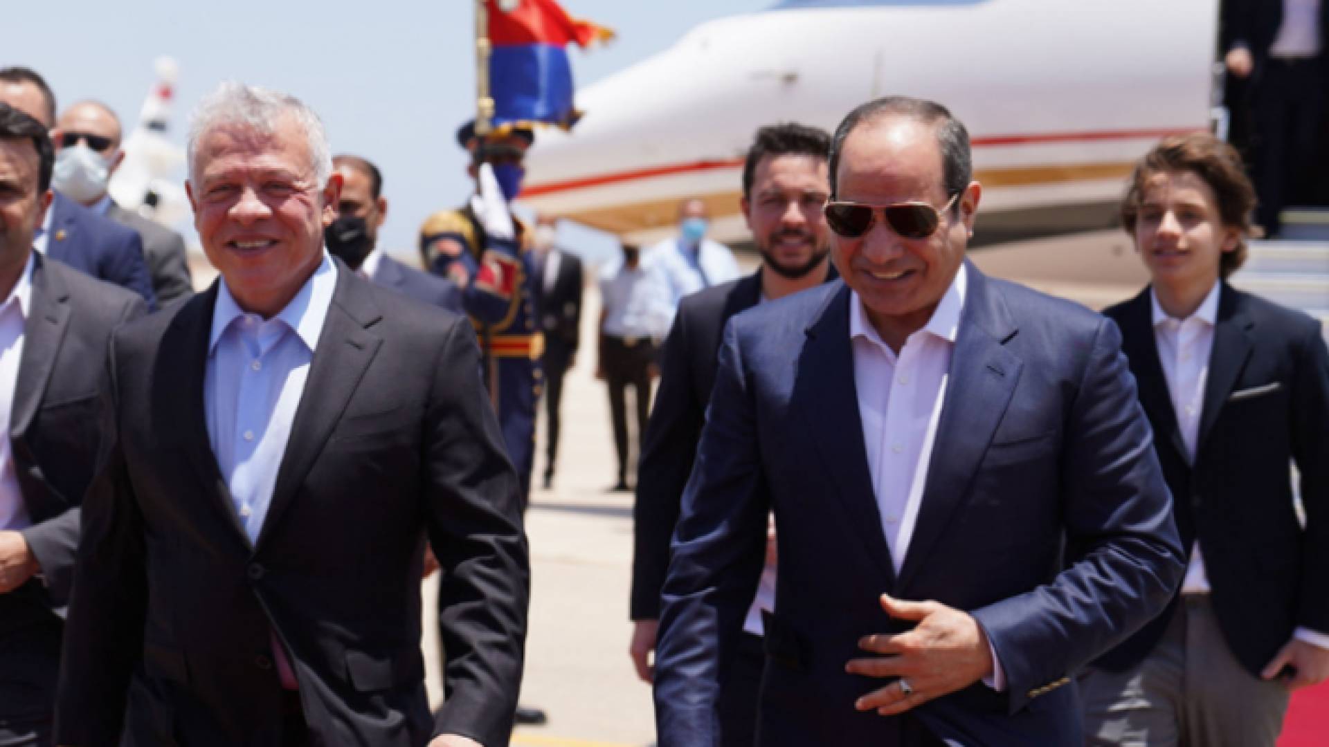 جلالة الملك عبدالله الثاني لدى وصوله شرم الشيخ